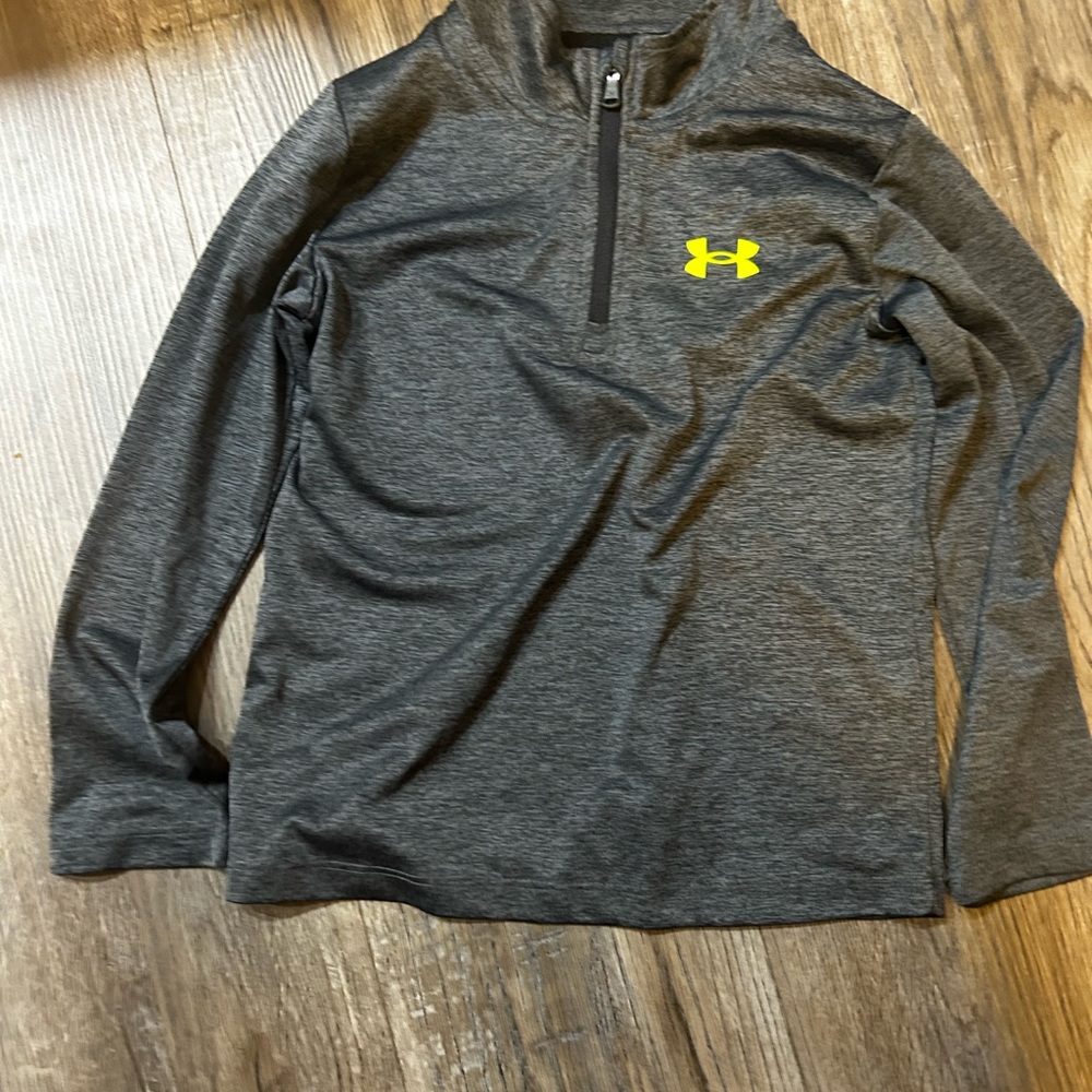 Under Armour Kids Charcoal Gray Quarter-Zip Sweatshirt